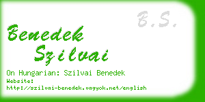 benedek szilvai business card